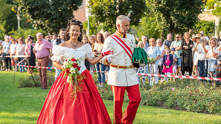 Buntes Treiben in der ganzen Innenstadt beim Rakoczy-Fest am Samstag 30.07.22 in Bad Kissingen.