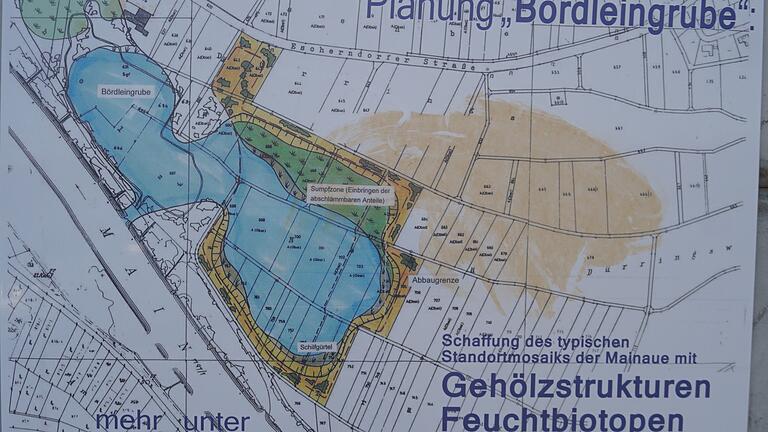 Das ist der öffentlich ausgehängte Plan der Firma LZR zur Erweiterung des Sand- und Kiesabbaus in der Bördleingrube im Volkacher Ortsteil Astheim. Das ist der öffentlich ausgehängte Plan der Firma LZR zur Erweiterung des Sand- und Kiesabbaus in der Bördleingrube im Volkacher Ortsteil Astheim.