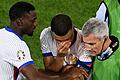 Kylian Mbappé       -  Mbappé (M) musste mit stark blutender Nase ausgewechselt werden.