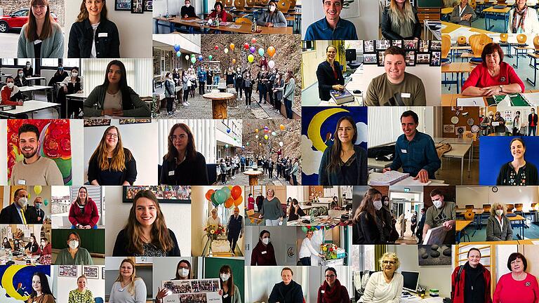 Eine besondere Erinnerung als Collage erhielten die 18 Absolventen, die die dreijährige Ausbildung in der Gesundheits- und Krankenpflege an der Berufsfachschule für Pflege der Gemeinnützigen Gesellschaft für berufliche Bildung mbH (ESB) in Bad Neustadt bestanden hatten. Eine besondere Erinnerung als Collage erhielten die 18 Absolventen, die die dreijährige Ausbildung in der Gesundheits- und Krankenpflege an der Berufsfachschule für Pflege der Gemeinnützigen Gesellschaft für berufliche Bildung mbH (ESB) in Bad Neustadt bestanden hatten.