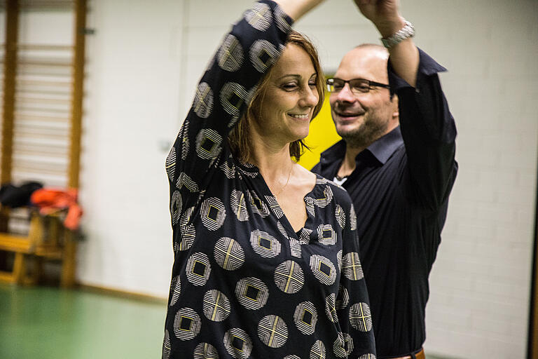 Sabine Fink und Matthias Lübeck aus Lohr bezeichnen sich bei den Tanzkursen als Wiederholungstäter. Das Paar bevorzugt als Tanzart die Rumba.