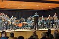 Das Blechbläserensemble des Mainfranken Theaters unter der Leitung von Klaus Englert beim Kooperationskonzert mit der Sing- und Musikschule Würzburg in der Musikhalle Gaubüttelbrunn.