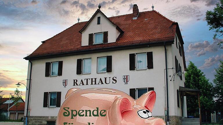 Spende für die arme Gemeinde: Viele Investitionen sind in den nächsten Jahren nötig, doch nicht für alles reicht das Geld. Da wären Spenden aus der Bevölkerung sehr willkommen. Fotomontage: Dieter Britz       -  Spende für die arme Gemeinde: Viele Investitionen sind in den nächsten Jahren nötig, doch nicht für alles reicht das Geld. Da wären Spenden aus der Bevölkerung sehr willkommen. Fotomontage: Dieter Britz