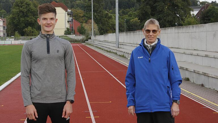 Seit Jahren ein eingespieltes Team: Lennart Rössler (links) vom VfL Sportfreunde Bad Neustadt und seine Trainerin Kirsten Batz