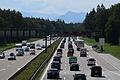 Stau auf der Autobahn       -  Stau auf der A8 - sie ist eine der staureichsten Autobahnen Deutschlands. (Archivbild)