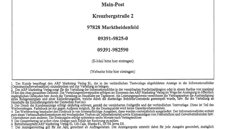 Fax-Betrug in Marktheidenfeld: Was tun als Betroffener?       -  So sieht die trügerische Fax-Nachricht aus. Das Rückfax ginge an eine Nummer in Spanien.