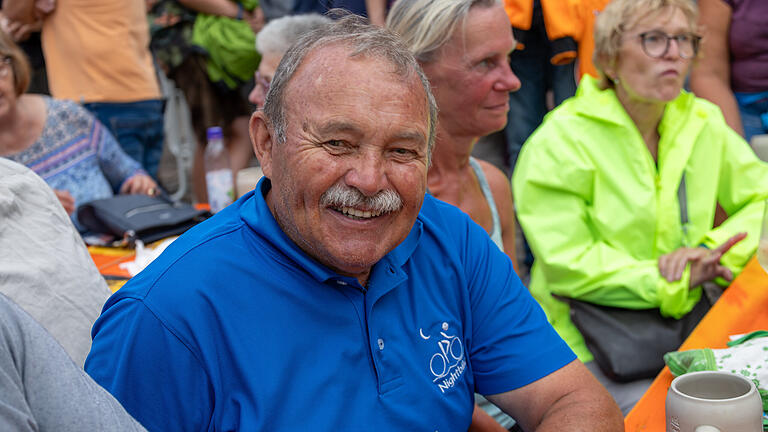 Heinz Bender aus Hessen absolvierte seine 23. Radltour. Über Ebern zeigte er sich besonders begeistert.