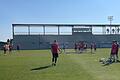 Die Fußballer des Landesligisten TuS Frammersbach trainierten fünf Tage lang unter professionellen Bedingungen im türkischen Side. Spielertrainer Patrick Amrhein und Co-Spielertrainer Marco Schiebel leiten hier eine Übungseinheit.