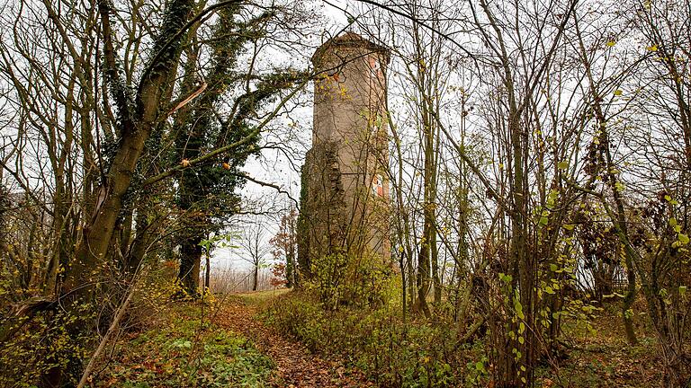 Die Wanderung führt auch am Casteller Schlossturm vorbei.