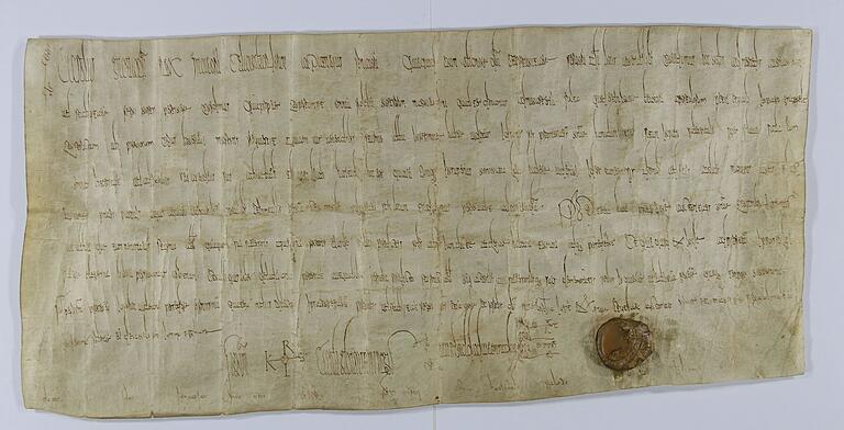 Mit dieser Urkunde schenkte Karl der Große Hammelburg an das Kloster Fulda. Datum: 7. Januar 777. Damit ist die Urkunde die älteste zu Bayern überhaupt. Mit dieser Urkunde schenkte Karl der Große Hammelburg an das Kloster Fulda. Datum: 7. Januar 777. Damit ist die Urkunde die älteste zu Bayern überhaupt.