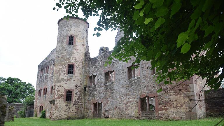 Der Witwensitz der letzten Gräfin von Rieneck: die Ruine Schönrain bei Gemünden.