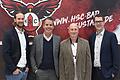 Ein dreiköpfiges Team wird künftig Dieter Schulz, den Geschäftsführer der HSC Bad Neustadt GmbH & Co. KG, unterstützen. Von links: Felix Schmidl, Sebastian Kubik, Dieter Schulz und André Härder.