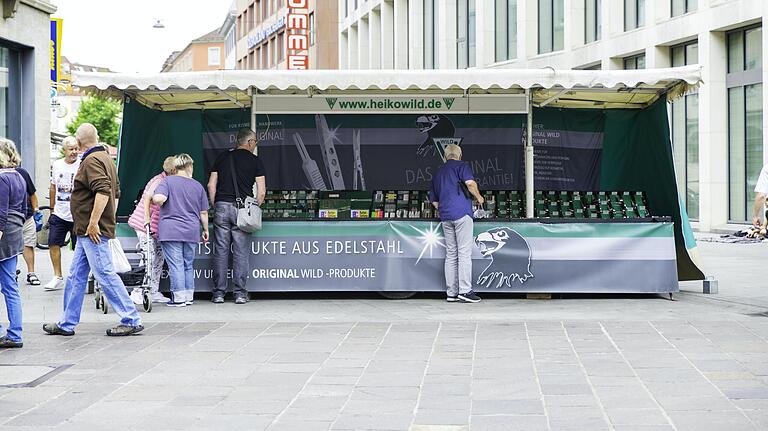 Verkaufsstand in der Eichhornstraße.