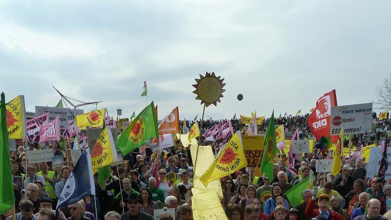Das BA-BI-Banner war auch bei der Demo im MÄrz 2014 in München dabei.