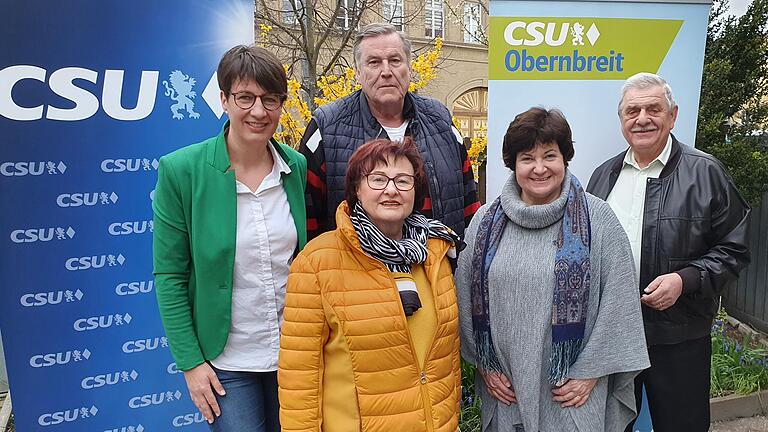 Neuwahlen beim CSU-Ortsverband Obernbreit (von links): Susanne Löther, Werner Hörnig, Waltraud Wölfle, Elisabeth Hofmann und Bernhard Brückner.