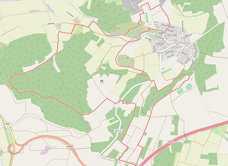 Der Streckenverlauf der Extratour Strahlungen (dunkelrote Linie) ist abwechlsungsreich. Der Streckenverlauf der Extratour Strahlungen (dunkelrote Linie) ist abwechlsungsreich.