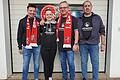 Leiten die Geschicke des 1. FCN Fanclubs Weinfranken: Schriftführer Adrian Schmitt, Kassiererin Isabel Degen, Vorsitzender Robert Degen und stellv. Vorsitzender Bernhard Schmitt.