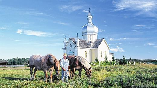 Dorfleben a la Ukraine: Hier beginnt die Geschichte der Siedler aus Europa.