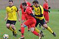 In der Abbruch-Saison 2019/21 trennten sich der SV Stammheim (links Frank Wirsching, rechts Philipp Seißinger) von Volkach ( Mitte Julian Wiederer) noch mit einem 2:2. Am Sonntag gab es einen Spielabbruch – die Stammheimer verließen den Platz.