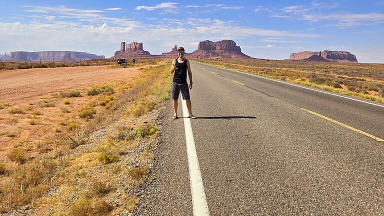 Karl Dill aus Obersinn bei einem Ausflug ins Monument Valley.