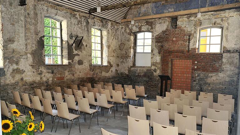 Die ehemalige Synagoge in Obernbreit ist innen roh geblieben.