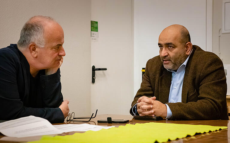Omid Nouripour im Gespräch mit Main-Post-Redakteur Michael Czygan.