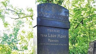 Das Grab von Max Mohrs Vater Leon auf dem jüdischen Friedhof.