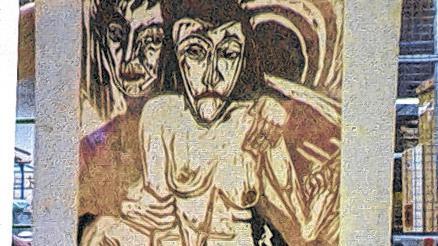 Ernst L. Kirchner: Melancholisches Mädchen Ernst L. Kirchner: Melancholisches Mädchen