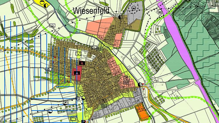 Die Darstellung des Stadtteils Wiesenfeld im neuen Flächennutzungsplan - deutlich übersichtlicher. Digital lassen sich bestimmte Informationen ein- und ausblenden. Die Darstellung des Stadtteils Wiesenfeld im neuen Flächennutzungsplan - deutlich übersichtlicher. Digital lassen sich bestimmte Informationen ein- und ausblenden.