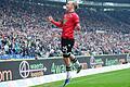 Lars Gindorf jubelt hier über einen seiner zwei Zweitliga-Treffer. Der Angreifer könnte auch in den Aufstiegsspielen gegen die Würzburger Kickers für die U23 von Hannover 96 zum Einsatz kommen.