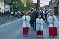 Prozession zum Gelobten-Amt in Mönchstockheim, auf dem Rückweg in die Kirche.