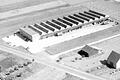 Diese Luftaufnahme zeigt das Braun-Werk in Marktheidenfeld im Jahre 1962.
