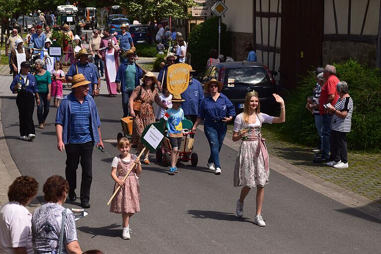 Aus den Nachbargemeinden kamen zum Beispiel der Weinbauverein Seinsheim und der Schlossruinenverein Wässerndorf.