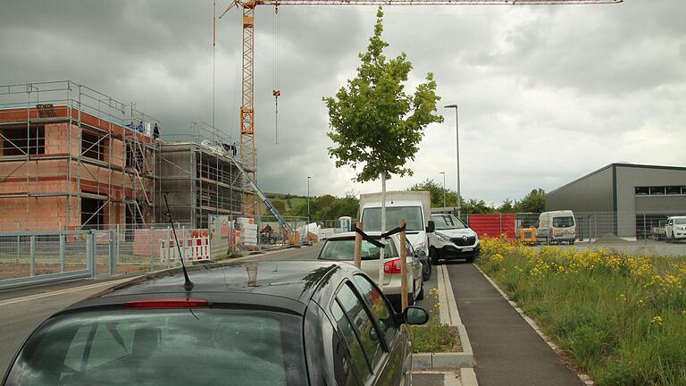 Im Industriegebiet Hirschfeld im Norden von Karlstadt stehen die ersten Gebäude. Links das Bürohaus für die Mainfränkische Teuhand, rechts die Halle von Bauelemente Sauer. Im Industriegebiet Hirschfeld im Norden von Karlstadt stehen die ersten Gebäude. Links das Bürohaus für die Mainfränkische Teuhand, rechts die Halle von Bauelemente Sauer. 