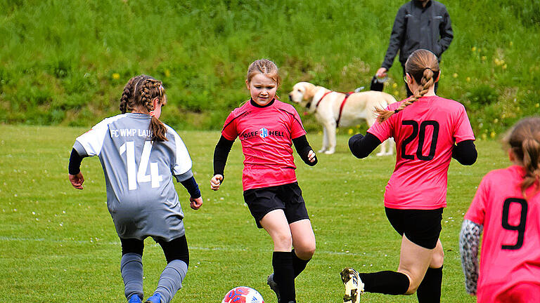 Ballbina-Turnier beim TSV Ebenhausen       -  Mit Spaß und Ehrgeiz bei der Sache waren die Mädchenfußballerinnen beim TSV Ebenhausen.