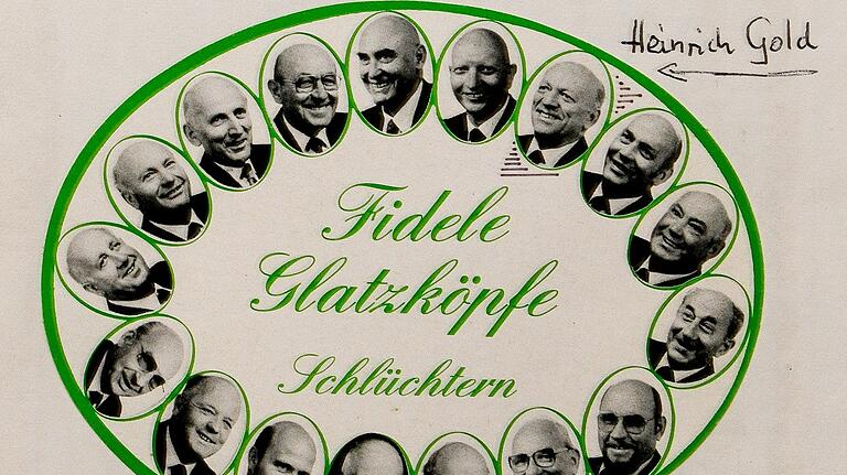 Der hessische Unternehmer Heinrich Gold und seine 'Fidelen Glatzköpfe' machten Neuses am Berg zu einem beliebten Treffpunkt der kahlen Häupter.