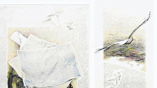 Die Favoritin des Publikums: Renate Ruschin gewinnt den Publikumspreis mit &bdquo;Träume können fliegen&ldquo; (102 x 91 Zentimeter, 2010).