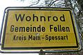 Ortsschild Wohnrod