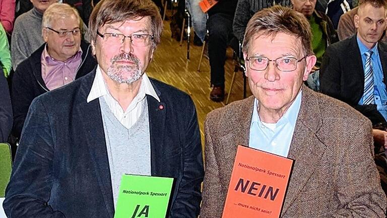 Einer dafür, einer dagegen: die Brüder Karl-Friedrich Sinner (links) und Eberhard Sinner in Lohr.