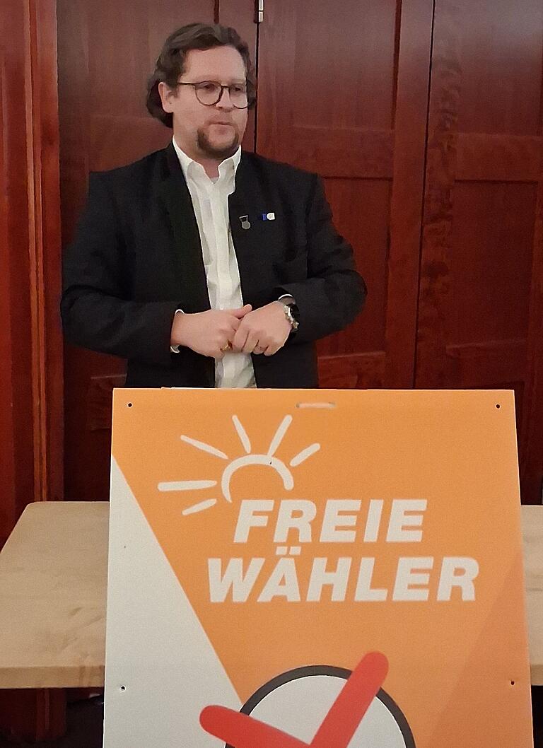 Unter anderem sprach der stellvertretende FW-Landesvorsitzende Sven Baumeister beim Politischen Aschermittwoch von ÜZL und WG Haßberge in Zeil. Unter anderem sprach der stellvertretende FW-Landesvorsitzende Sven Baumeister beim Politischen Aschermittwoch von ÜZL und WG Haßberge in Zeil.