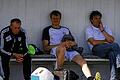 Frust bei den Sander Verantwortlichen: Nach der Niederlage gegen den FC Trogen wird es nun ganz eng im Kampf um den Klassenerhalt. Entsprechend enttäuscht sind (von links) Spielleiter Erich Barfuß, Co-Trainer Matthias Bayer und Trainer Erwin Albert.
