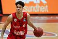 Joshua Obiesie im April 2021 im Trikot der Würzburger Bundesliga-Basketballer.