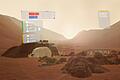 Alle überlebenswichtigen Daten hat der Astronaut beim virtuellen Spaziergang außerhalb der Siedlung auf dem Mars immer im Blick.