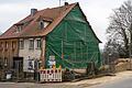 Das 'Schmitts Mary Haus' in Bad Neustadt wurde abgerissen, die beiden Nachbarhäuser stehen noch.