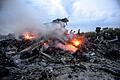 Flug MH17       -  Nur noch Trümmer: Das Passagierflugzeug mit der Flugnummer MH17 wurde über der Ostukraine abgeschossen. (Archivbild)