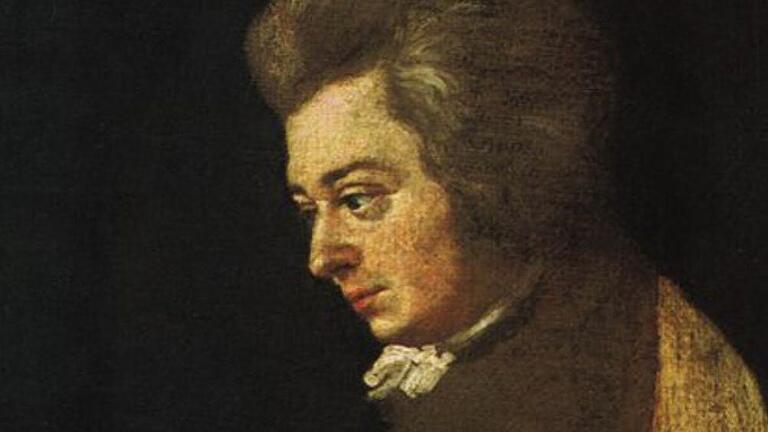 Das unvollendete Ölgemälde von Joseph Lange 'Wolfgang Amadeus Mozart am Klavier' (Ausschnitt) aus dem Jahr 1789 wird in der Ausstellung zum Mozartfest 2021 zu sehen sein.