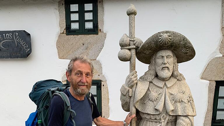 Der Wartmannsrother Gerhard Tröger auf seiner Reise nach Santiago de Compostela.       -  Der Wartmannsrother Gerhard Tröger auf seiner Reise nach Santiago de Compostela.