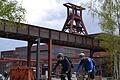 Sport statt Maloche: Die ehemaligen Bahntrassen der Zeche Zollverein werden heute von Radlern genutzt.