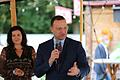 Jens Spahn (CSU) stellte sich am Stradtstrand in Bad Kissingen einigen Fragen der Besucher. Foto: Thomas Malz       -  Jens Spahn (CSU) stellte sich am Stradtstrand in Bad Kissingen einigen Fragen der Besucher. Foto: Thomas Malz