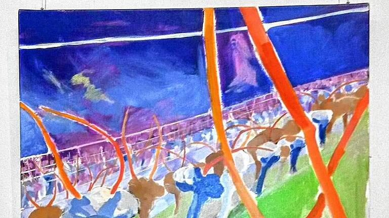Kraftvolle Wirkung: Barbara Papes „Winterwengert“ (Acryl auf Leinwand). Kraftvolle Wirkung: Barbara Papes „Winterwengert“ (Acryl auf Leinwand).